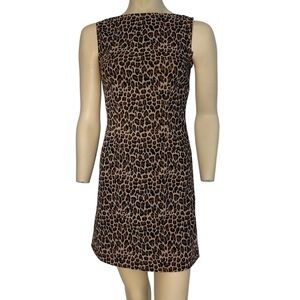 Vintage 90s Splurge Leopard Print Sleeveless Wiggle Dress Women’s Size Small
